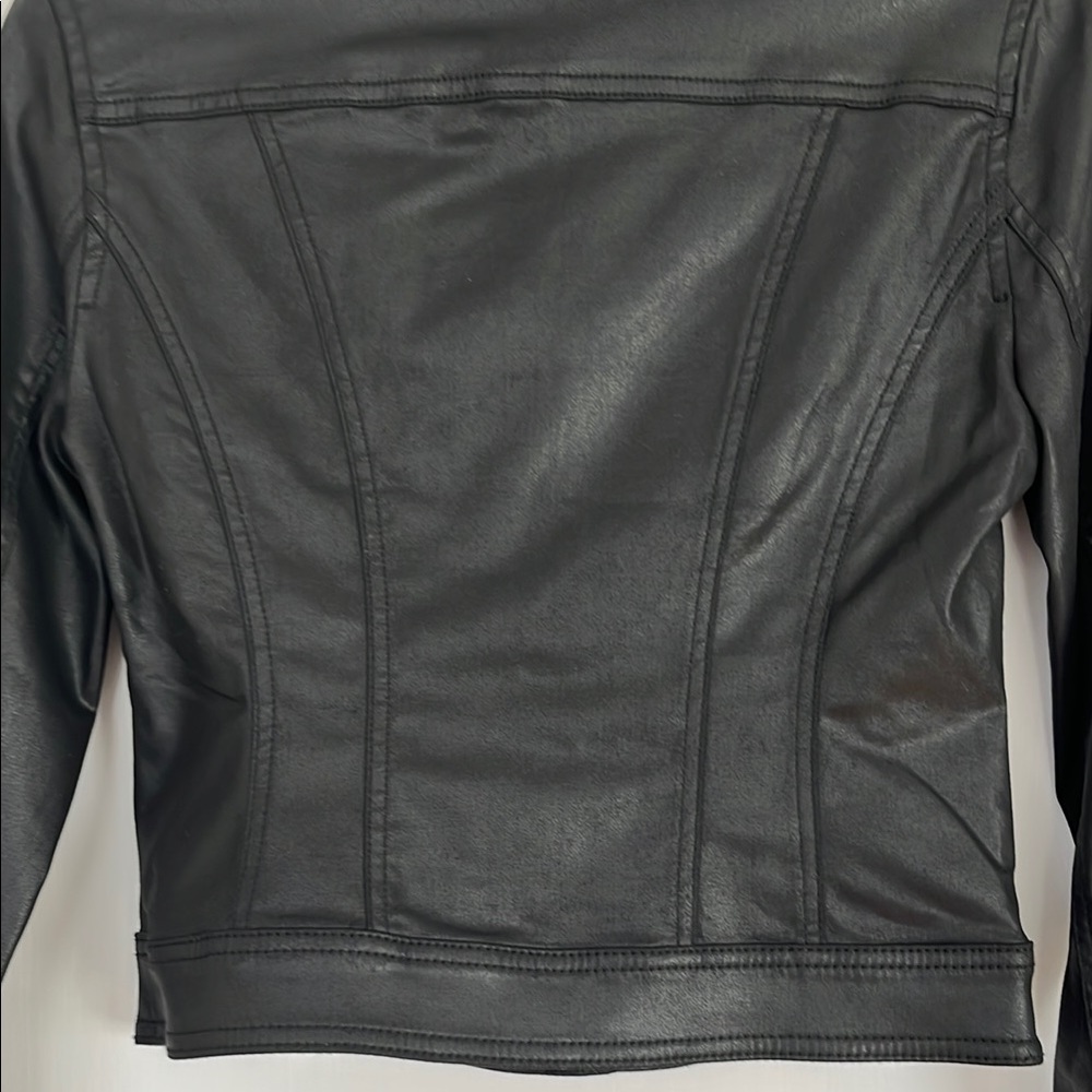Women's Black Coated  Jacket, WHBM - Picture 7 of 7